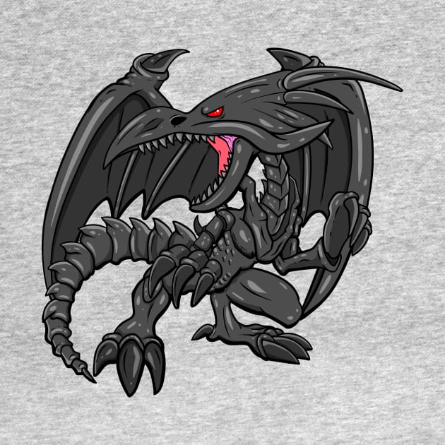 Red Eyes Black Dragon by CalebLindenDesign